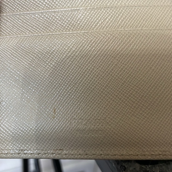 Prada Saffiano Tan Leather Long Fold Over Wallet Purse - Picture 13 of 14